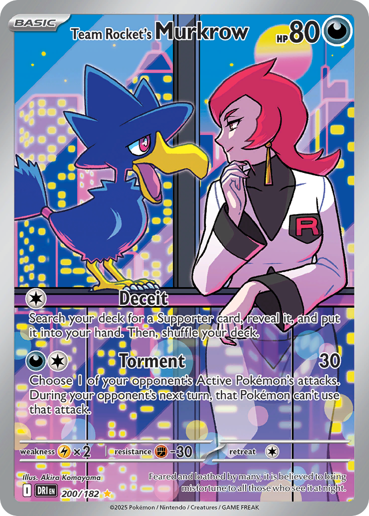 Team Rocket's Murkrow 200/182 — English Pokémon Destined Rivals (2025)