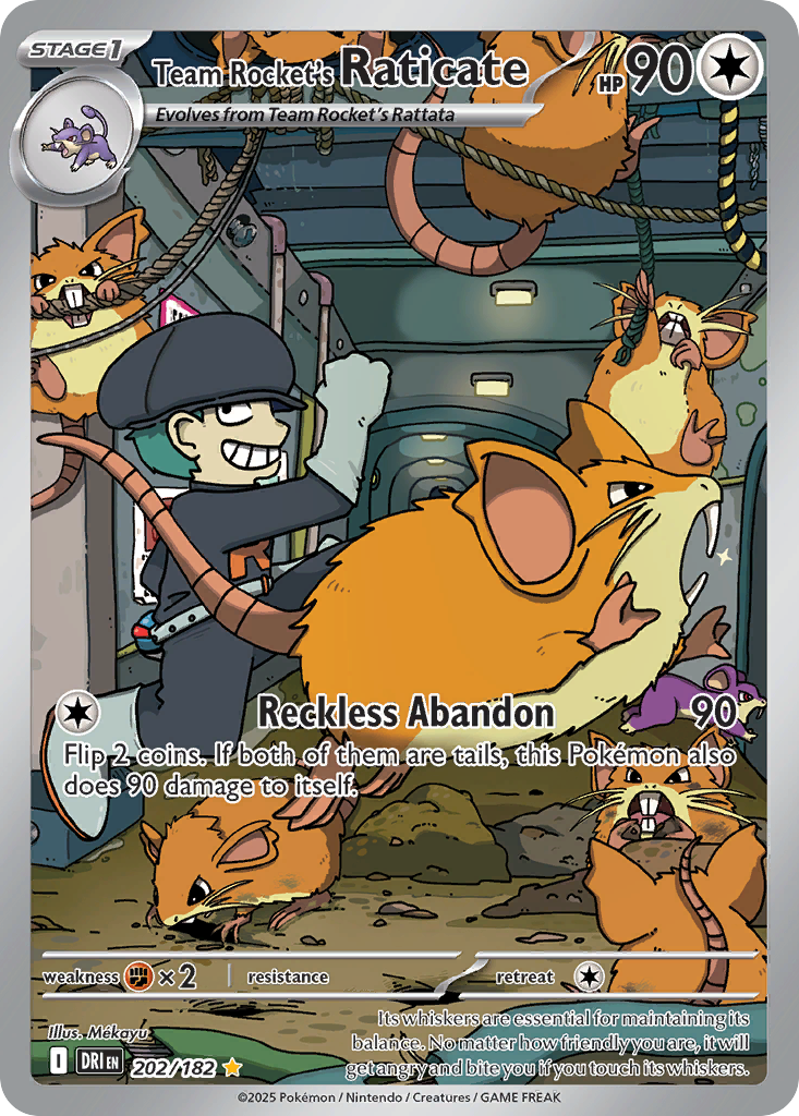 Team Rocket's Raticate 202/182 — English Pokémon Destined Rivals (2025)