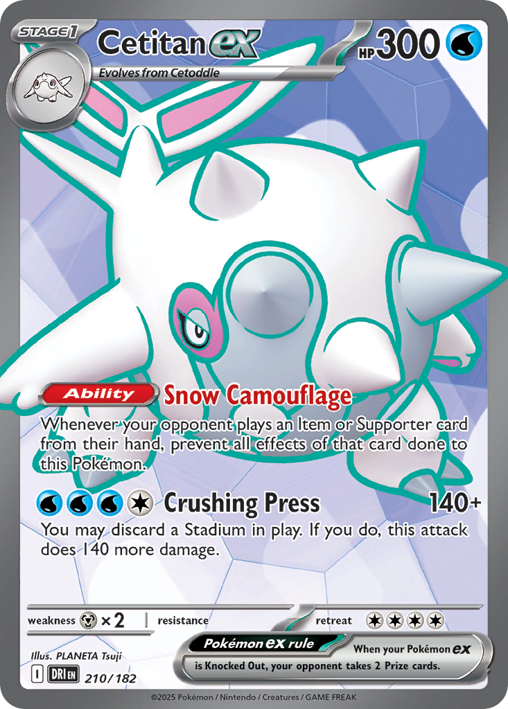 Cetitan ex 210/182 — English Pokémon Destined Rivals (2025)