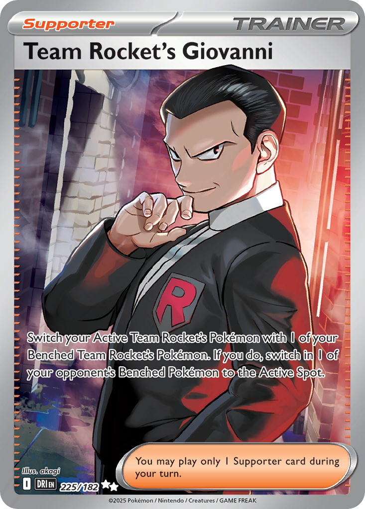 Team Rocket's Giovanni 225/182 — English Pokémon Destined Rivals (2025)