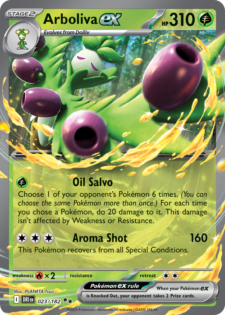Arboliva ex 23/182 — English Pokémon Destined Rivals (2025)