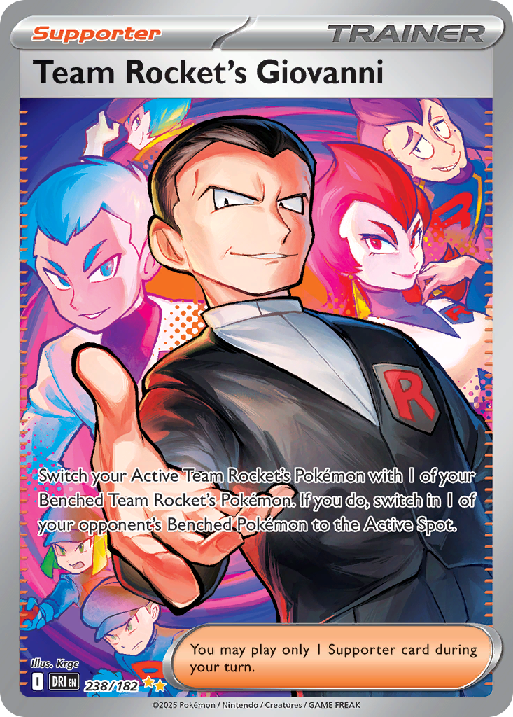Team Rocket's Giovanni 238/182 — English Pokémon Destined Rivals (2025)