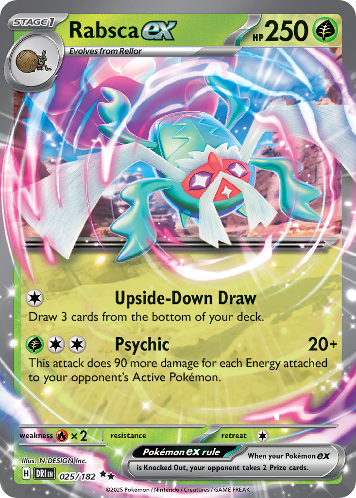 Rabsca ex 25/182 — English Pokémon Destined Rivals (2025)