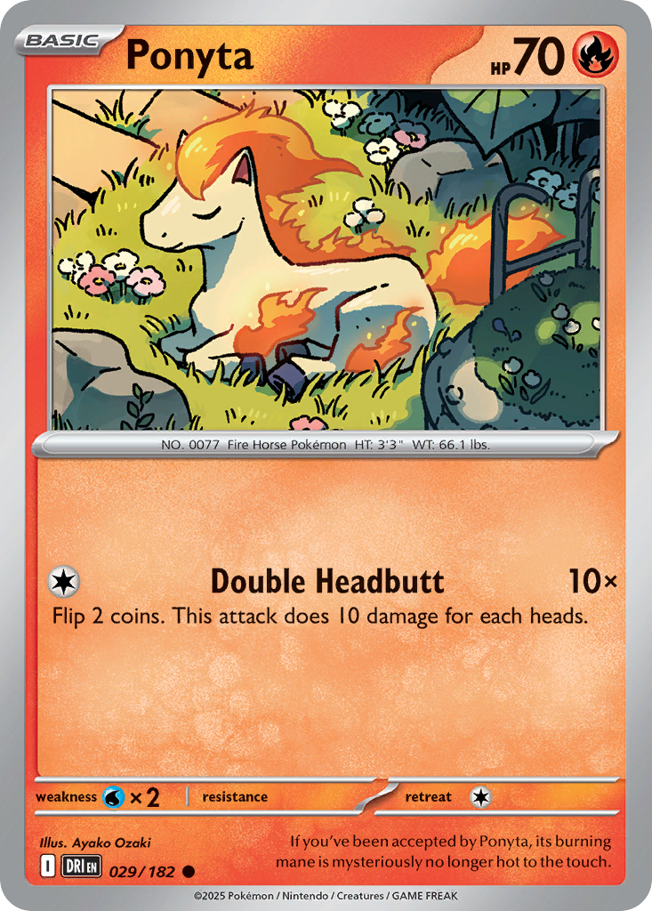 Ponyta 29/182 — English Pokémon Destined Rivals (2025)