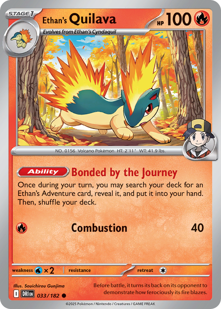 Ethan's Quilava 33/182 — English Pokémon Destined Rivals (2025)