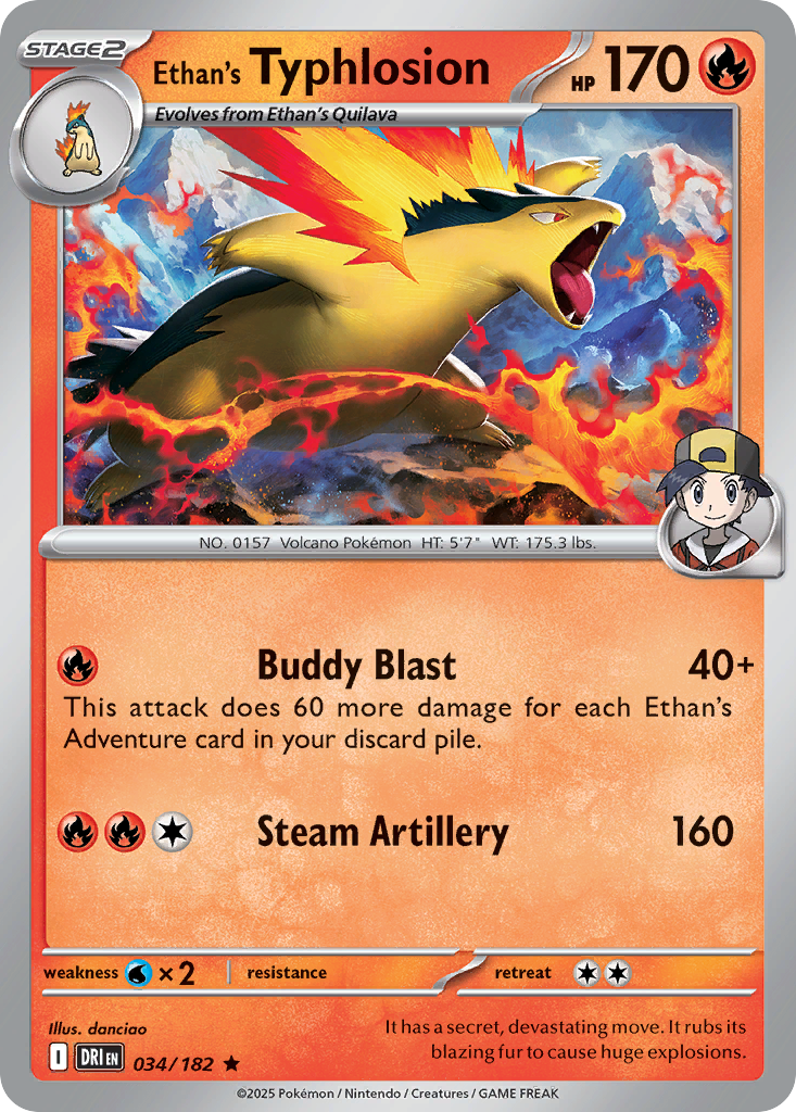 Ethan's Typhlosion 34/182 — English Pokémon Destined Rivals (2025)