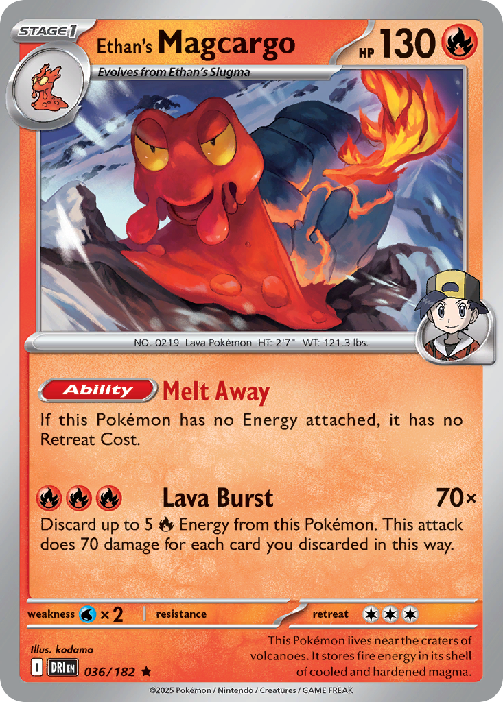 Ethan's Magcargo 36/182 — English Pokémon Destined Rivals (2025)