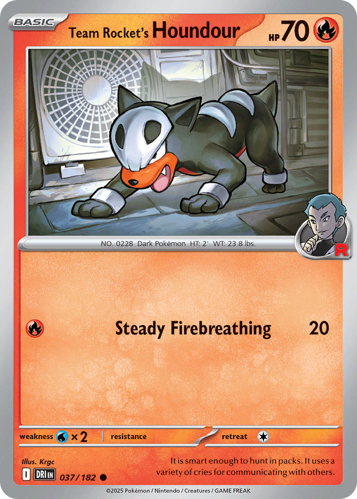 Team Rocket's Houndour 37/182 — English Pokémon Destined Rivals (2025)