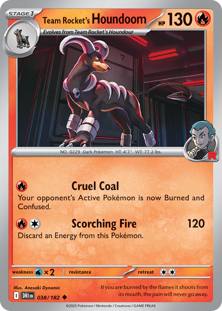 Team Rocket's Houndoom 38/182 — English Pokémon Destined Rivals (2025)