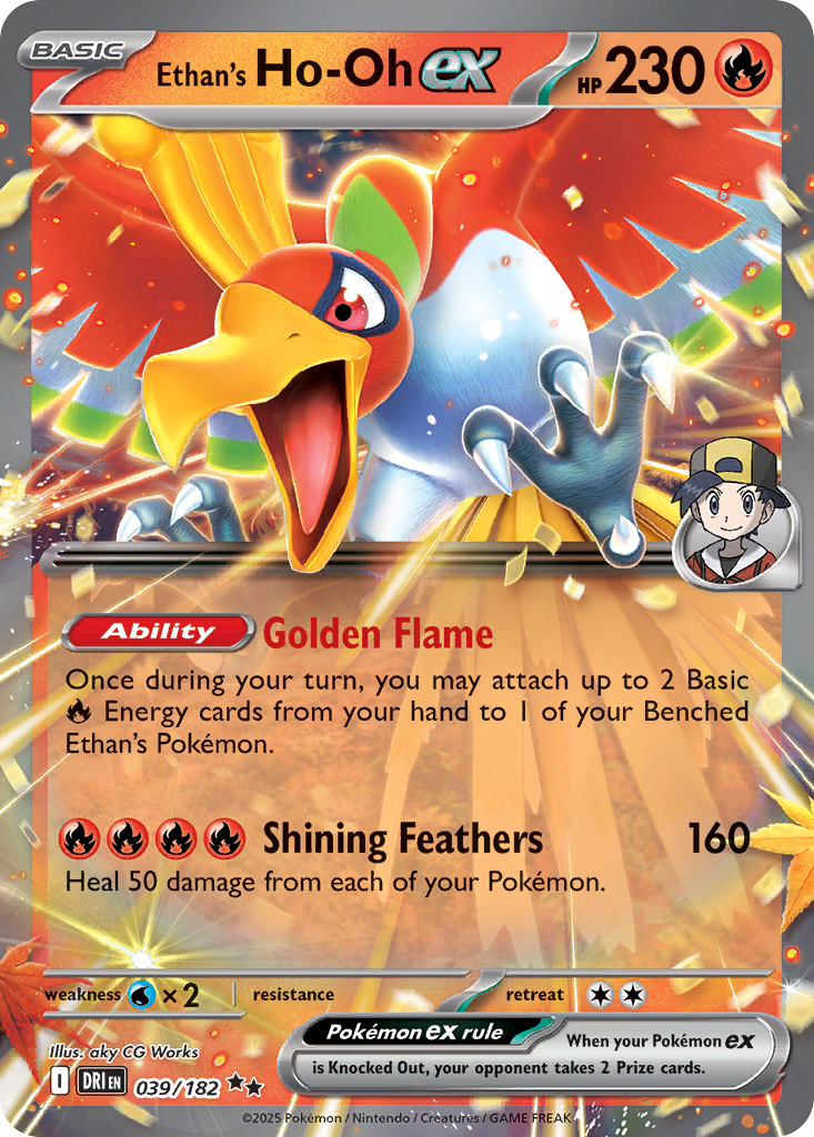 Ethan's Ho-Oh ex 39/182 — English Pokémon Destined Rivals (2025)