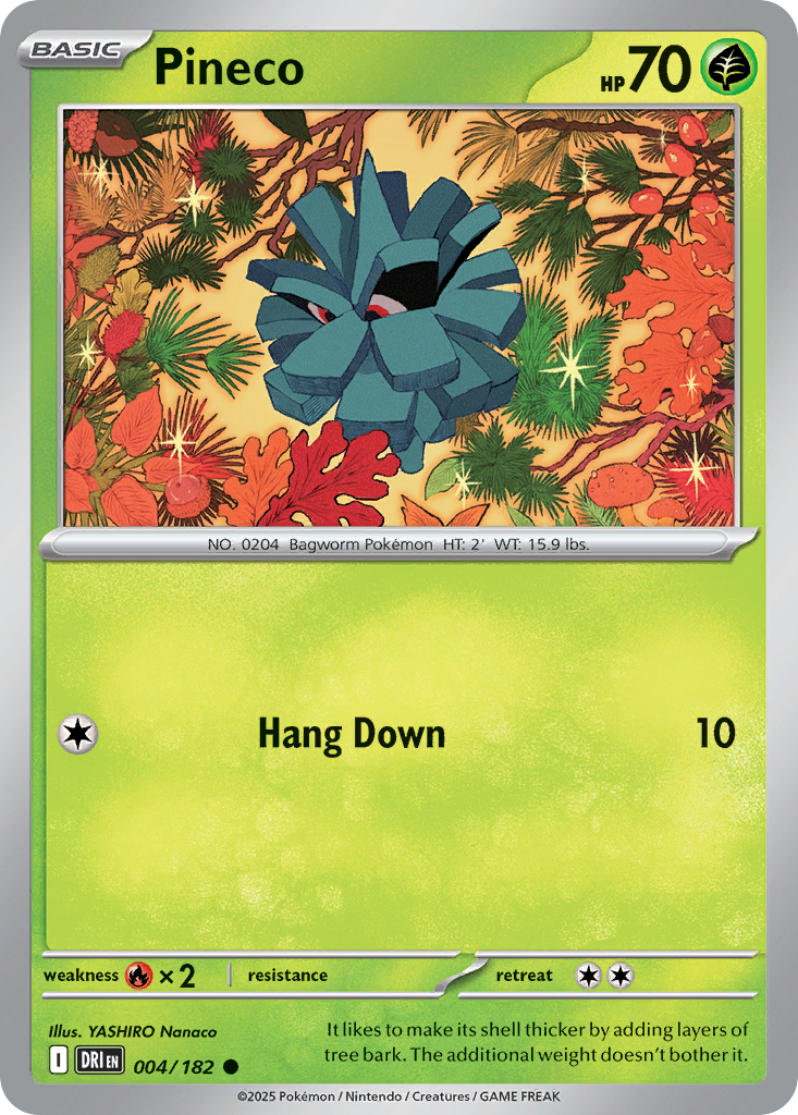 Pineco 4/182 — English Pokémon Destined Rivals (2025)