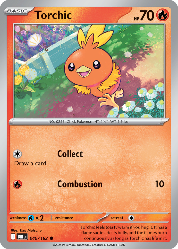 Torchic 40/182 — English Pokémon Destined Rivals (2025)