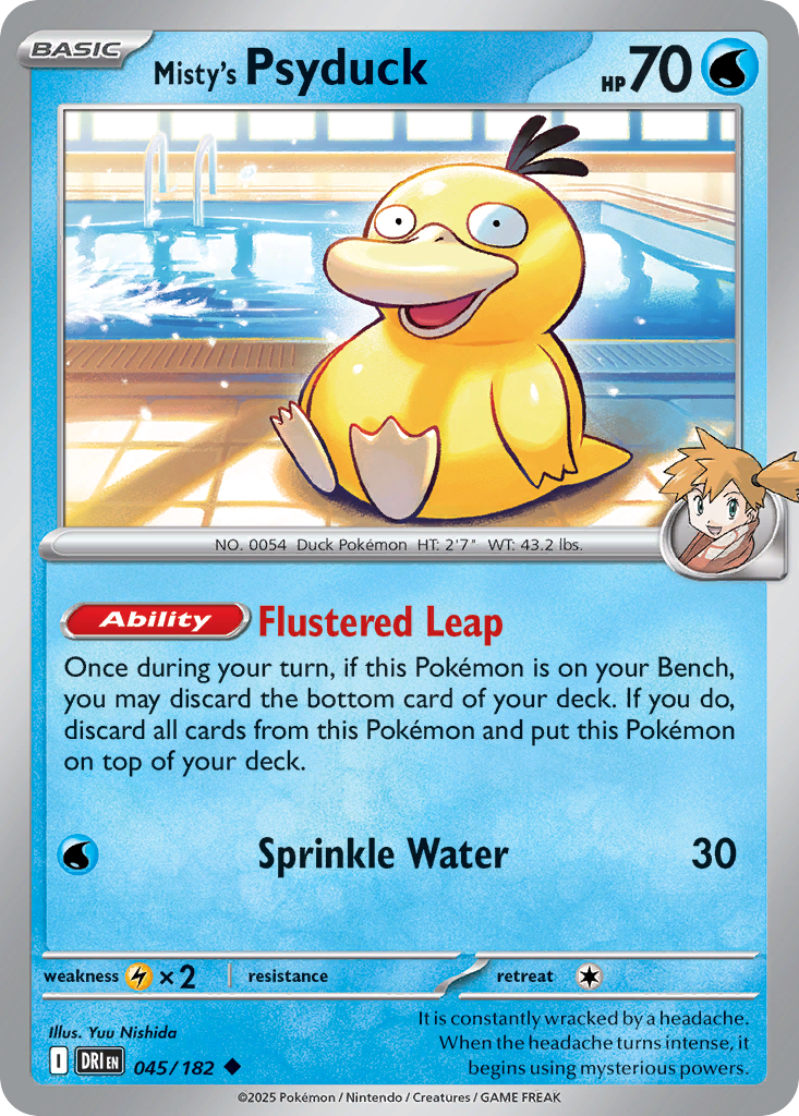 Misty's Psyduck 45/182 — English Pokémon Destined Rivals (2025)
