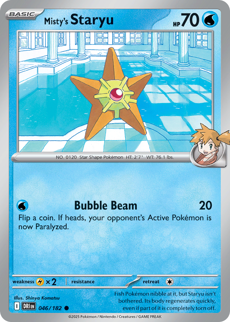 Misty's Staryu 46/182 — English Pokémon Destined Rivals (2025)