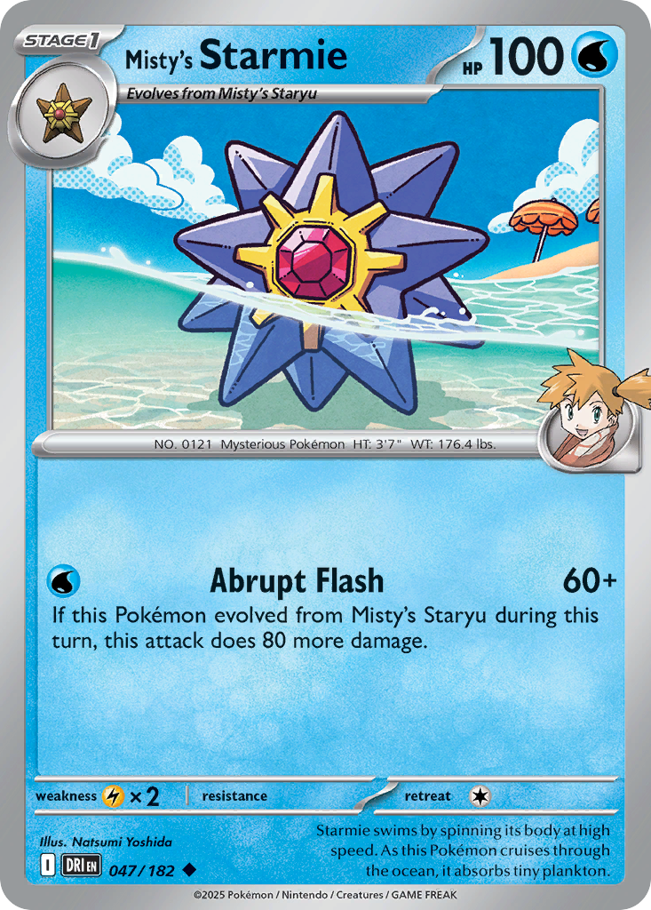 Misty's Starmie 47/182 — English Pokémon Destined Rivals (2025)