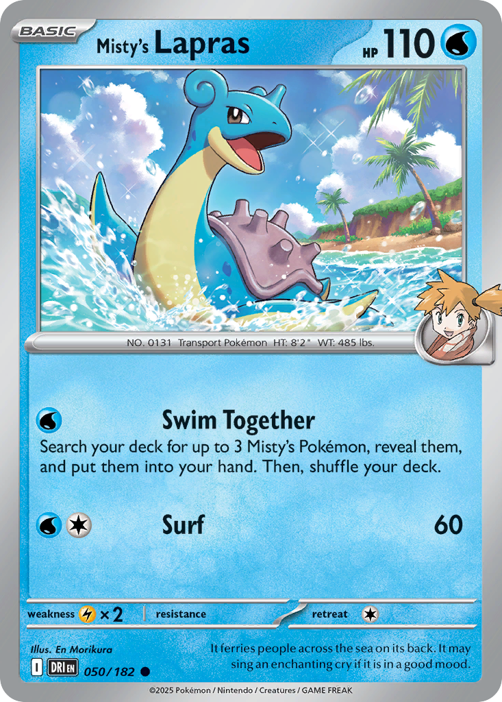 Misty's Lapras 50/182 — English Pokémon Destined Rivals (2025)