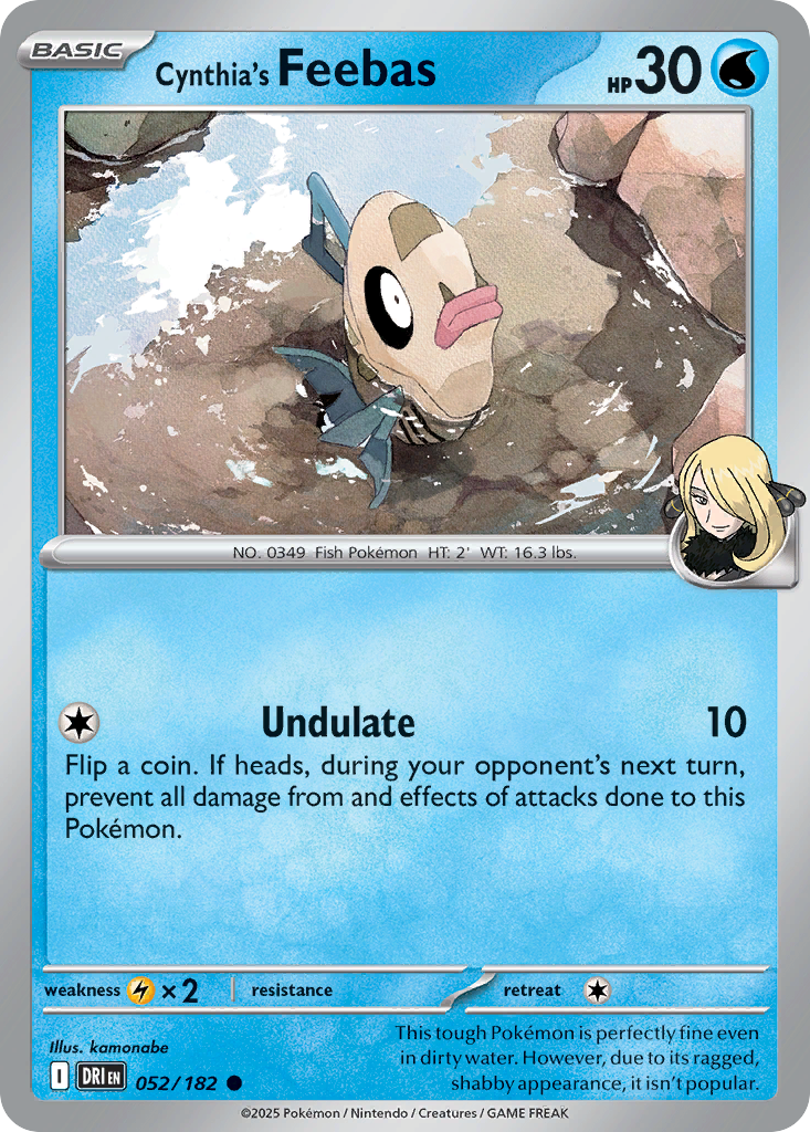 Cynthia's Feebas 52/182 — English Pokémon Destined Rivals (2025)