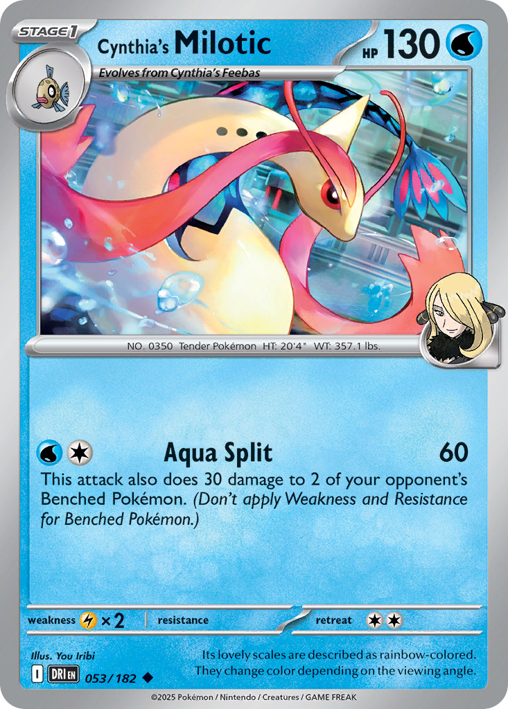 Cynthia's Milotic 53/182 — English Pokémon Destined Rivals (2025)