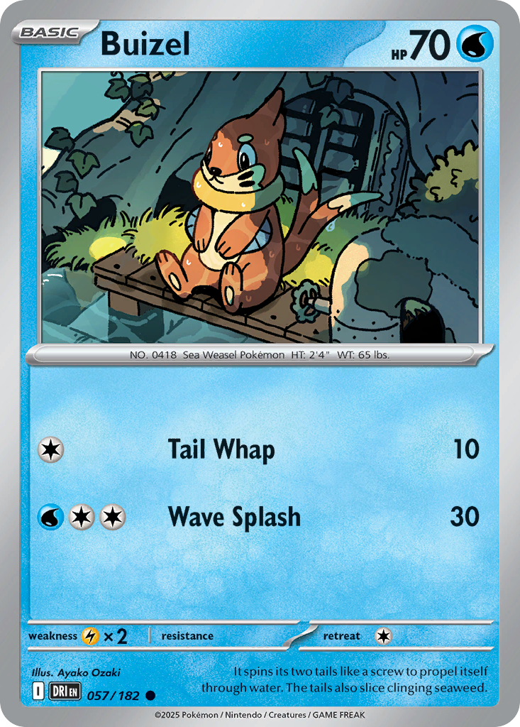 Buizel 57/182 — English Pokémon Destined Rivals (2025)