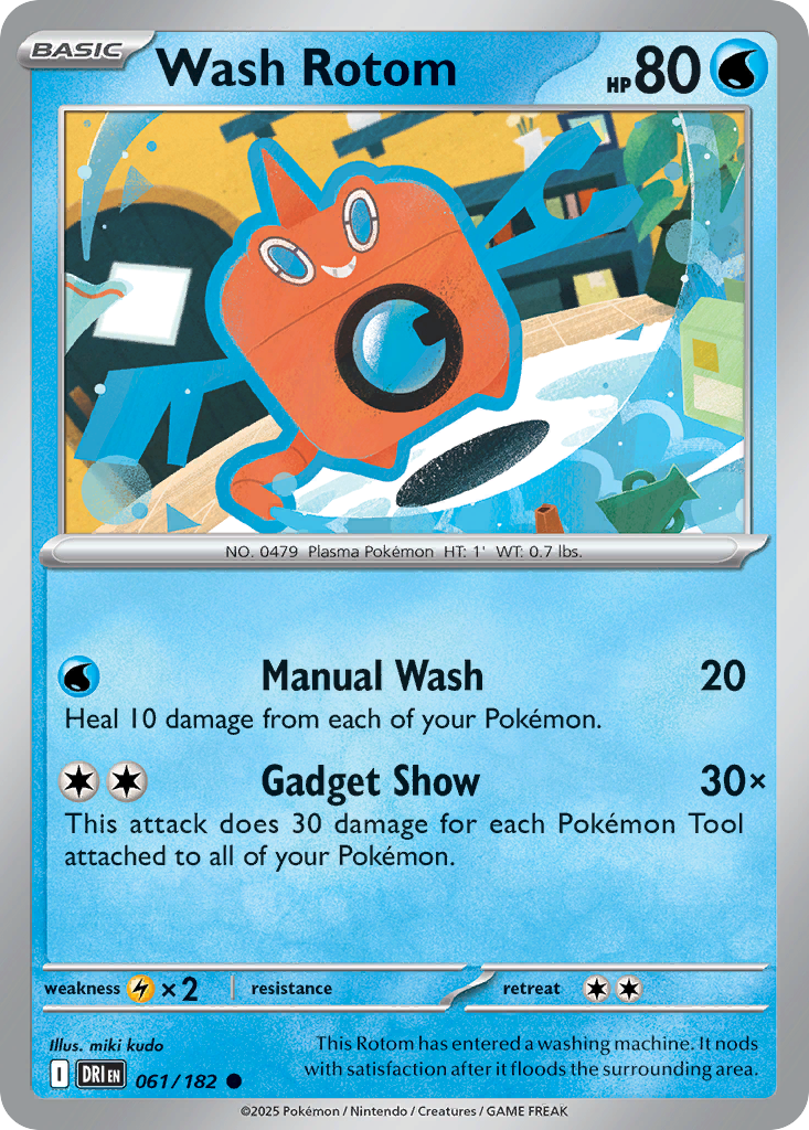 Wash Rotom 61/182 — English Pokémon Destined Rivals (2025)