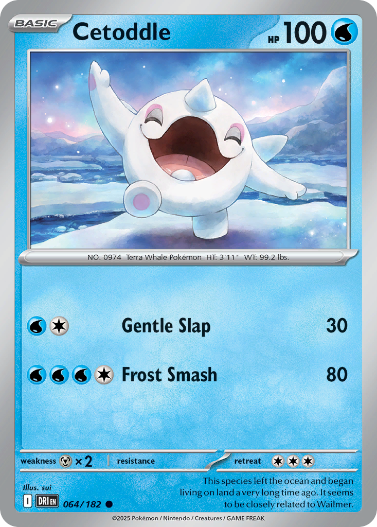 Cetoddle 64/182 — English Pokémon Destined Rivals (2025)