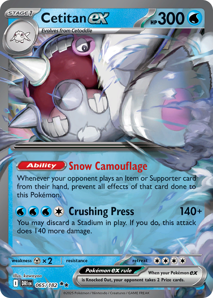 Cetitan ex 65/182 — English Pokémon Destined Rivals (2025)
