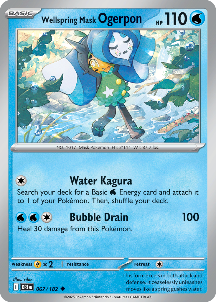 Wellspring Mask Ogerpon 67/182 — English Pokémon Destined Rivals (2025)