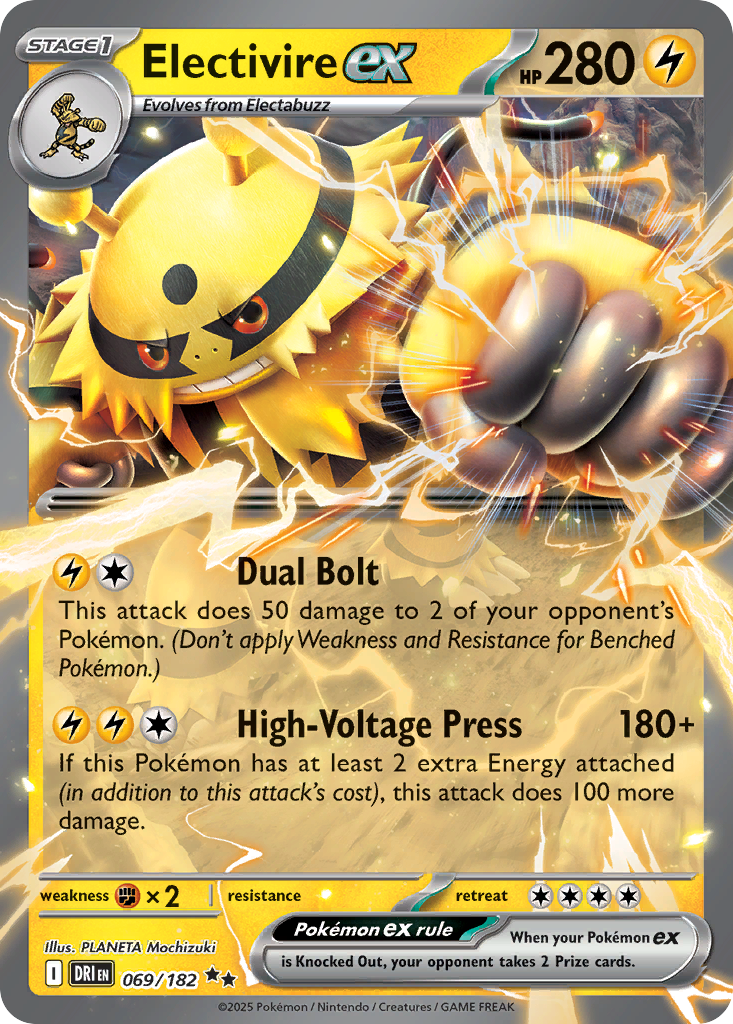 Electivire ex 69/182 — English Pokémon Destined Rivals (2025)