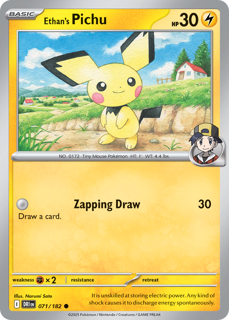 Ethan's Pichu 71/182 — English Pokémon Destined Rivals (2025)