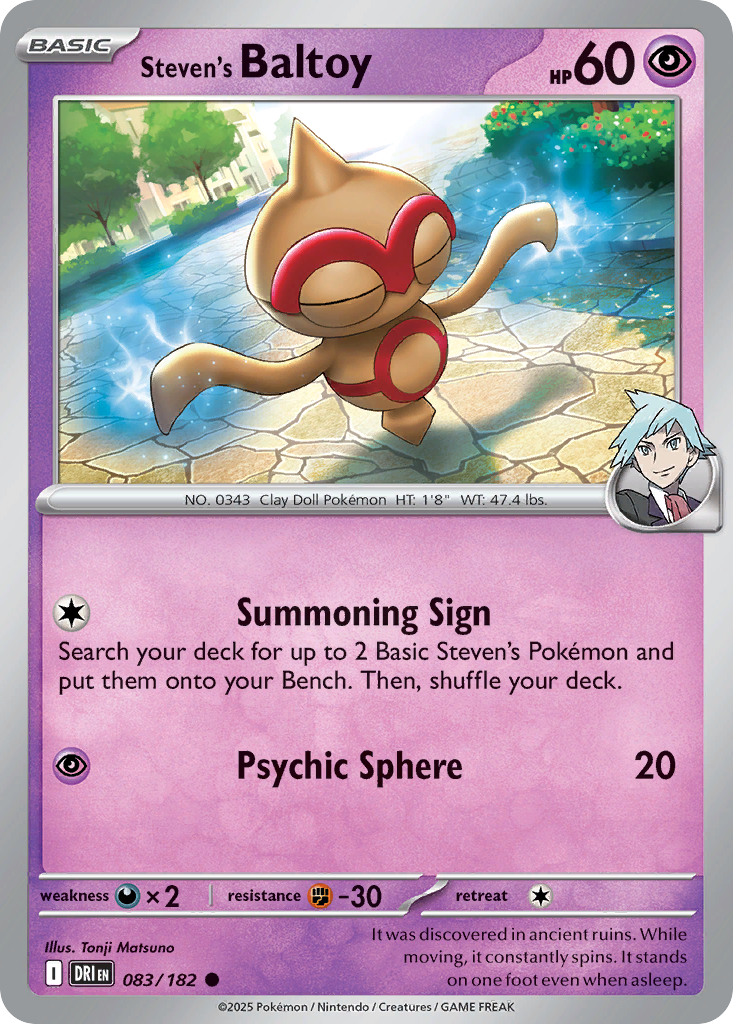 Steven's Baltoy 83/182 — English Pokémon Destined Rivals (2025)