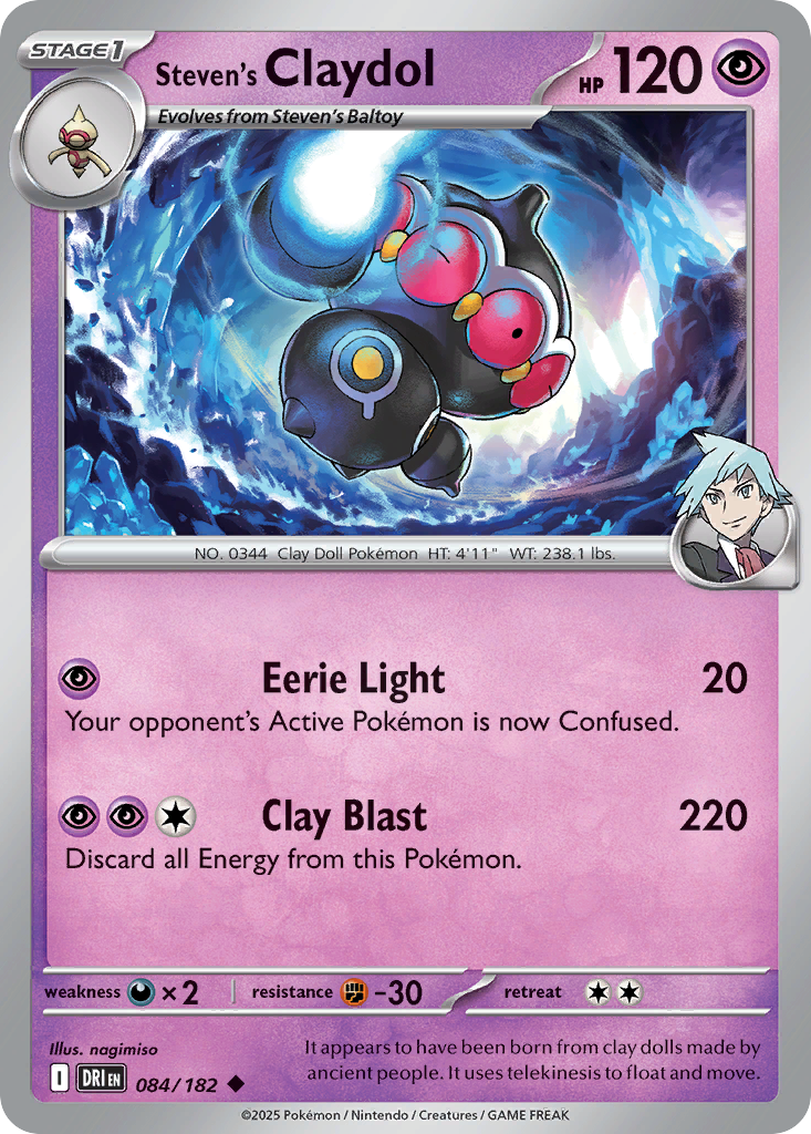 Steven's Claydol 84/182 — English Pokémon Destined Rivals (2025)