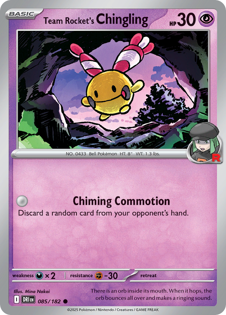Team Rocket's Chingling 85/182 — English Pokémon Destined Rivals (2025)