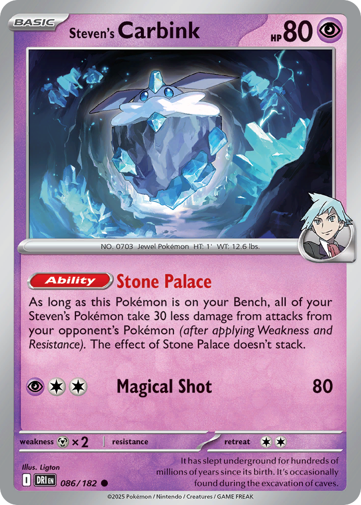 Steven's Carbink 86/182 — English Pokémon Destined Rivals (2025)