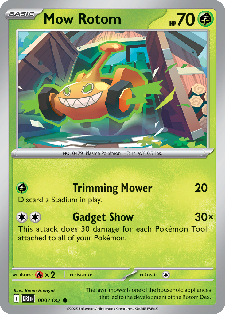 Mow Rotom 9/182 — English Pokémon Destined Rivals (2025)