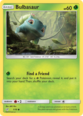 Bulbasaur 1/18 English Pokémon holo card from Detective Pikachu (2019)
