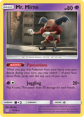 Mr. Mime 11/18 English Pokémon holo card from Detective Pikachu (2019)