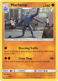 Machamp 13/18 English Pokémon holo card from Detective Pikachu (2019)