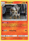 Arcanine 6/18 English Pokémon holo card from Detective Pikachu (2019)
