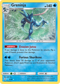 Greninja 9/18 English Pokémon holo card from Detective Pikachu (2019)