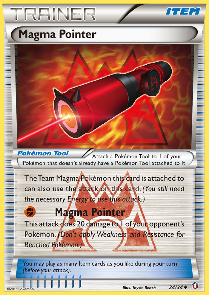 Magma Pointer 24/34 English Pokémon card from Double Crisis (2015)