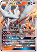 Reshiram-GX 11/70 English Pokémon card from Dragon Majesty (2018)