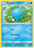 Wooper 25/70 English Pokémon card from Dragon Majesty (2018)