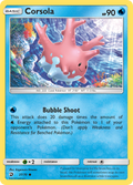 Corsola 27/70 English Pokémon card from Dragon Majesty (2018)