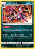 Hydreigon 33/70 English Pokémon card from Dragon Majesty (2018)