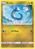 Dratini 35/70 English Pokémon card from Dragon Majesty (2018)
