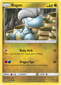 Bagon 42/70 English Pokémon card from Dragon Majesty (2018)
