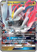 White Kyurem-GX 48/70 English Pokémon card from Dragon Majesty (2018)