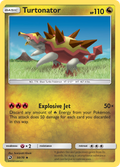 Turtonator 50/70 English Pokémon card from Dragon Majesty (2018)