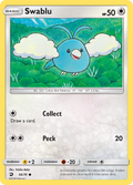 Swablu 56/70 English Pokémon card from Dragon Majesty (2018)