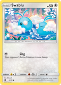 Swablu 57/70 English Pokémon card from Dragon Majesty (2018)